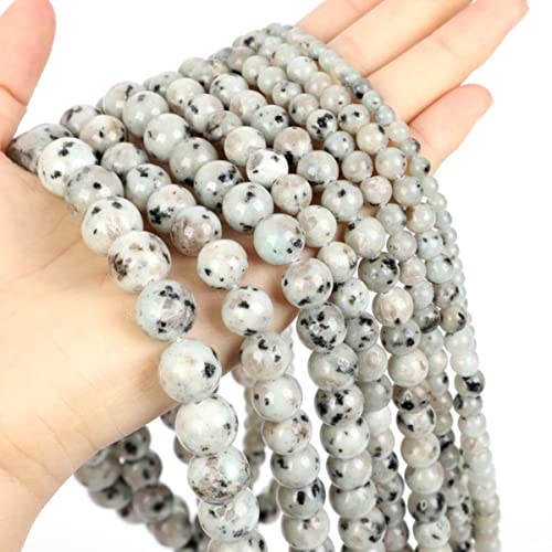 4–10 mm Natursteinperlen, schwarz, weiß, türkis, matt, Achat, Opal, Obsidian, runde Perlen für die Schmuckherstellung, DIY-Armband, Halskette, blauer Granit, 10 mm, 36–38 Stk 4–10 mm Natursteinperlen, schwarz, weiß, türkis, matt, Achat, Opal, Obsidian, runde Perlen für die Schmuckherstellung, DIY-Armband, Halskette, blauer Granit, 10 mm, 36–38 Stk von ESCATIC