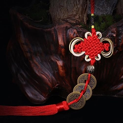 Chinesischer Knoten, Glücksmünze, Feng Shui-Quaste zum Aufhängen mit Glück, Bronzemünze, DIY-Quastenbesatz für Vorhang, Fransen, Taschenanhänger, Dekor, 1 Stück, Typ 3 Chinesischer Knoten, Glücksmünze, Feng Shui-Quaste zum Aufhängen mit Glück, Bronzemünze, DIY-Quastenbesatz für Vorhang, Fransen, Taschenanhänger, Dekor, 1 Stück, Typ 3 von ESCATIC