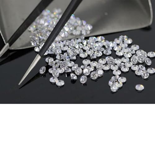 Zirkon-Edelsteine, kleine Größe, 0,7 bis 2,5 mm, 10 Stück bis 10000 Stück, Perlen, rund, weiß, Zirkonia, Steine, rund, Brillantschliff, lose Schmuckstücke, 100 Stück, 1,4 mm Zirkon-Edelsteine, kleine Größe, 0,7 bis 2,5 mm, 10 Stück bis 10000 Stück, Perlen, rund, weiß, Zirkonia, Steine, rund, Brillantschliff, lose Schmuckstücke, 100 Stück, 1,4 mm von ESCATIC