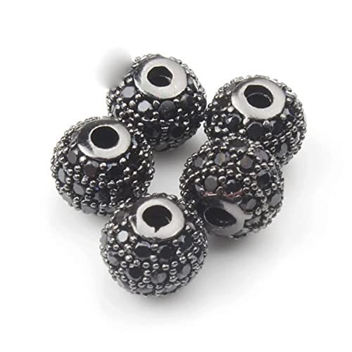 teile/los Spacer Runde Perle 4mm 6mm 8mm 10mm 12mm Messing Micro Pave Zirkonia Perlen für Schmuckherstellung Diy Charms Armband-Schwarz-Schwarz CZ,4mm teile/los Spacer Runde Perle 4mm 6mm 8mm 10mm 12mm Messing Micro Pave Zirkonia Perlen für Schmuckherstellung Diy Charms Armband-Schwarz-Schwarz CZ,4mm von ESCATIC