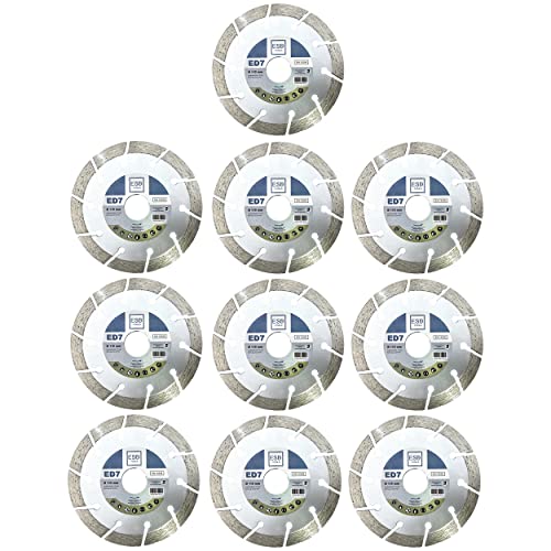 ESD-TOOLS | Diamanttrennscheibe ED7 für Beton, Stein, Dachziegel & Pflaster | Ø 115/22,23mm | 10 Stück ESD-TOOLS | Diamanttrennscheibe ED7 für Beton, Stein, Dachziegel & Pflaster | Ø 115/22,23mm | 10 Stück von ESD-TOOLS