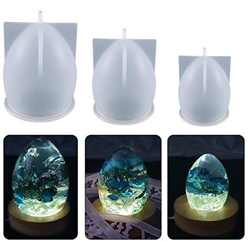 3 Stück Eier- und Tierförmige Harz- und Silikonformen – 3D-Kerzen- und Seifenform-Set für Tischdekoration 3 Stück Eier- und Tierförmige Harz- und Silikonformen – 3D-Kerzen- und Seifenform-Set für Tischdekoration von ESEDAGE