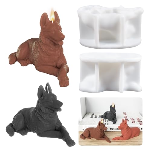 3D-Form für Hundekerzen, Tierform, Kunstharz, Gießform, Harzform, Silikonform für Kerzen, Heimdekoration, Kerzenherstellung, 3D-Tierform, Tonform von ESEDAGE
