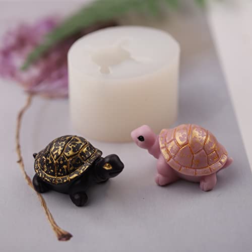 Kleine Schildkröten-Kerzenform aus Silikonharz, Epoxidharz, Schildkröte, Form für Seife, Dekoration, Schokolade, Aromatherapie von ESEDAGE