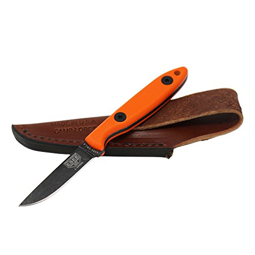 ESEE, Outdoormesser, Camp Lore Fixed Blade Orange, Klinge: 6.4 cm, Drop Point, G10, Orange, Messer Für Jagd, Abenteuer, Full tang, Scheide, Stonewashed von ESEE