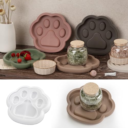 ESEENS Pfoten-Untersetzer-Form, Pfotenform, Tierharz, Gießform, Harzform, Silikonform für Kerzen, Heimdekoration, 3D-Tierform, Kerzenherstellung ESEENS Pfoten-Untersetzer-Form, Pfotenform, Tierharz, Gießform, Harzform, Silikonform für Kerzen, Heimdekoration, 3D-Tierform, Kerzenherstellung von ESEENS