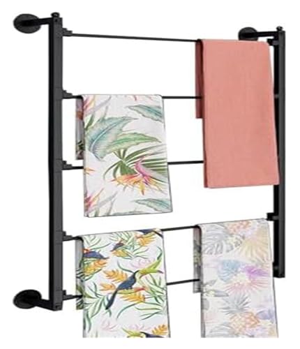Bandrollen-Präsentationsständer, Band- und Krawattenhalter for den Einzelhandel, Wandmontierter Geschenkpapier-Organizer, Bandständer, for Heimbekleidungseinzelhandel(Black,Lxh60x75cm/23.6x29.5in) von ESESE