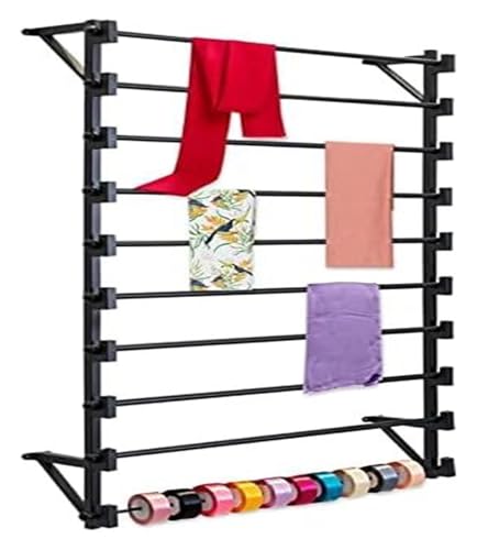 Bandrollen-Präsentationsständer, Bandregal, Wandregal for Schalbänder, robuster Organizer-Ständer for Hijab, Jeans, Handtücher, Geschenkpapier, platzsparend mit beweglicher Querstange(70x20x120cm) Bandrollen-Präsentationsständer, Bandregal, Wandregal for Schalbänder, robuster Organizer-Ständer for Hijab, Jeans, Handtücher, Geschenkpapier, platzsparend mit beweglicher Querstange(70x20x120cm) von ESESE