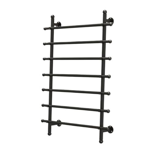 Bandrollen-Präsentationsständer, Bandregal, wandmontiertes Band- und Schal-Präsentationsregal, multifunktionaler Geschenkpapier-Organizer, Krawatten- Handtuchhalter, Metallregal(Black,120x120cm) von ESESE
