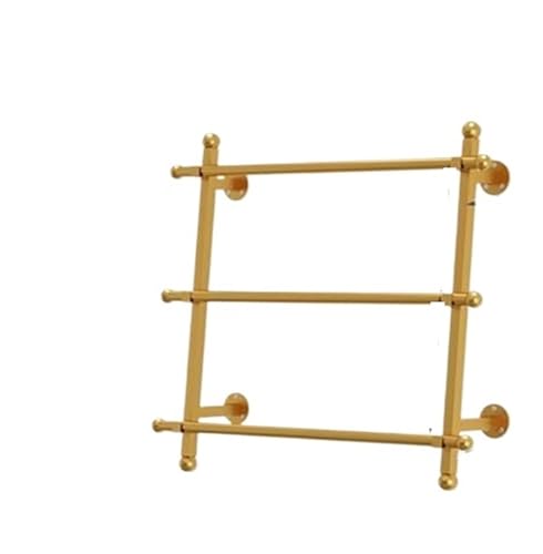 Bandrollen-Präsentationsständer, Bandregal, wandmontiertes Band- und Schal-Präsentationsregal, multifunktionaler Geschenkpapier-Organizer, Krawatten- Handtuchhalter, Metallregal(Gold,120x60cm) von ESESE