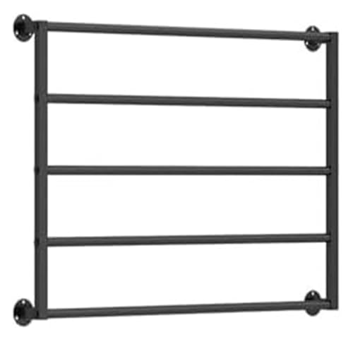 Bandrollen-Präsentationsständer, Bandständer, Wandmontierter Schalständer Nizer mit Bandhalter, Multifunktionale Metallaufbewahrung for Krawatten, Seidenschals, Handtücher(Black,60x60cm) von ESESE