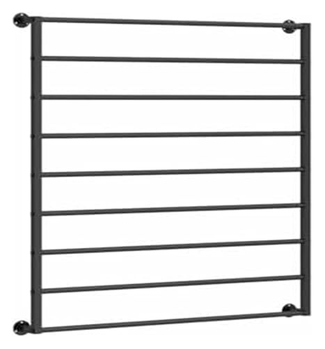 Bandrollen-Präsentationsständer, Bandständer, Wandmontierter Schalständer Nizer mit Bandhalter, Multifunktionale Metallaufbewahrung for Krawatten, Seidenschals, Handtücher(Black,80x120cm) von ESESE
