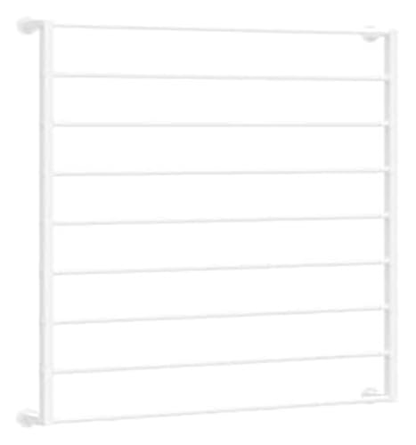 Bandrollen-Präsentationsständer, Bandständer, Wandmontierter Schalständer Nizer mit Bandhalter, Multifunktionale Metallaufbewahrung for Krawatten, Seidenschals, Handtücher(White,80x120cm) von ESESE