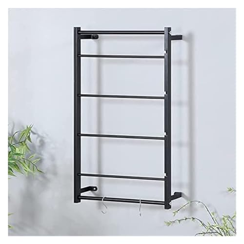 Bandrollen-Präsentationsständer, Metall-Wandhalterung, Bandhalter, 4-lagig, quadratisch, for Geschenkpapier, Seidenschals und mehr, Bastelraum(Black,40 * 67cm/15.75 * 26.38inch) von ESESE