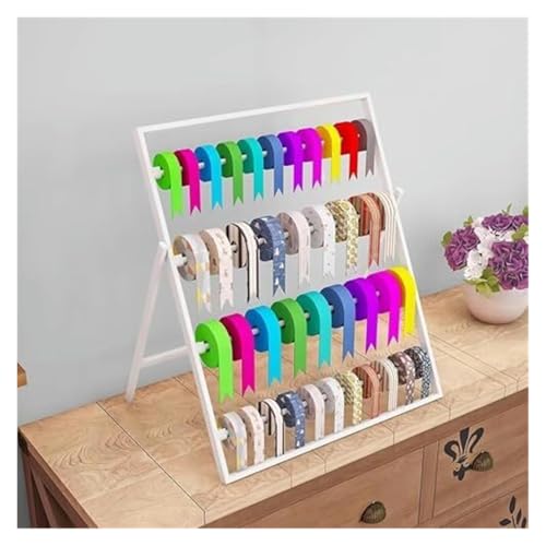 Bandrollen-Präsentationsständer, Präsentationsständer for Blumenpapier/Bänder mit abnehmbarer Stange, kommerzielles Desktop-Aufbewahrungsregal(White) von ESESE