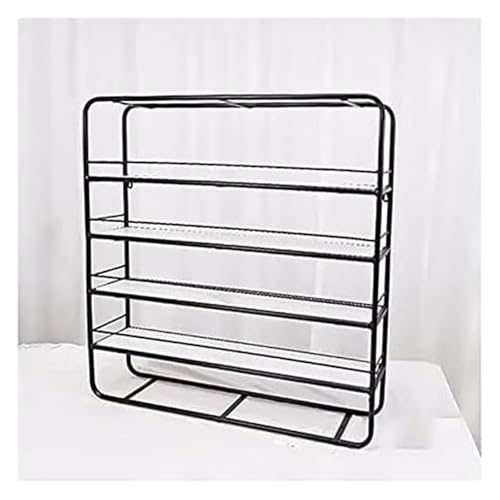 Bandrollen-Präsentationsständer, Wandmontage, Rohrregal, Handtuchhalter aus Metall, Regal, Krawatte, Schal, Gürtel, Geschenkpapier, Band-Organizer, Stofftuch-Präsentationsständer(Black) von ESESE