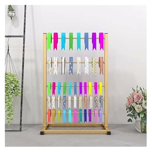 Bandrollenständer, Schalaufbewahrungsständer, Bandhalter, Bandaufbewahrungsständer, Bandorganizer, 5-stufiger Bandschalhalter-Organizer(Gold) von ESESE