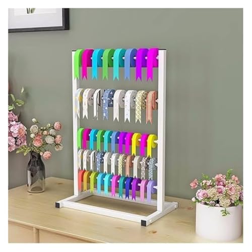Bandrollenständer, Schalaufbewahrungsständer, Bandhalter, Bandaufbewahrungsständer, Bandorganizer, 5-stufiger Bandschalhalter-Organizer(White) von ESESE