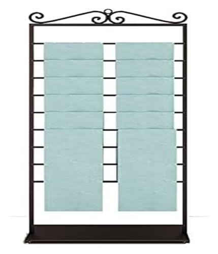 Lintrol Displayständer, Bandregal, Schalhalter Organizer, Metall Vertikal mit großer Kapazität für Seidenband, Geschenkpapier, Schal, Handtuch(Black,70cm Länge) von ESESE