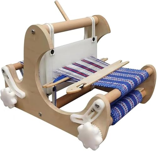 Loom Stricken, DIY-Handstrick-Webmaschine, Schreibtisch-Holzwebstuhl-Set mit starren Federn, Webbreite 20 cm, Kunst-Bastelset von ESESE
