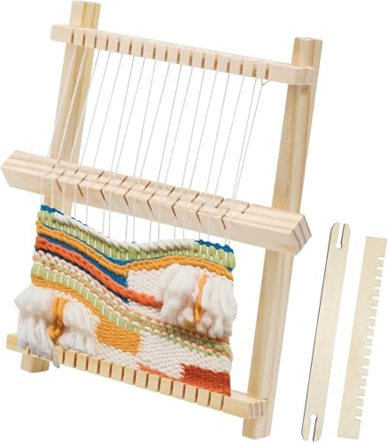 Loom Stricken, Webstuhl, Mehrzweck-Holzwebstuhl-Set, verstellbare Handstrickmaschine für Bastelarbeiten, tragbarer und stabiler Webstuhlrahmen von ESESE