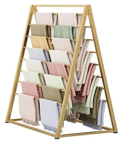 Präsentationsständer for Bandrollen, Aufbewahrungsregal for Schals, Drahtspulenregal for Bandspulen und Geschenkpapierrollen, 145 cm hohes Regal for Schalhalter mit abnehmbarer Stange(60x50x145cm) von ESESE