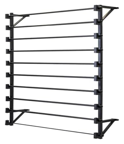 Schal-Aufbewahrungsregal, Bandhalter-Organizer-Rack, Band-Organizer, schwarze Wandschal-Geschenkpapier-Organizer-Behälter, Hängehalterung, Nähspule(100x20x120cm) von ESESE