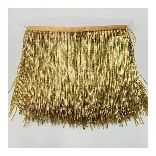 15 cm breite Fransenquaste Quasten Trim Spitze für DIY Zubehör Heimtextilien Tanzband (Gold) von ESMENATZLS