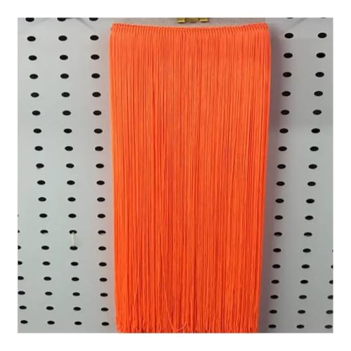 2 m lange Spitzenborte mit Quaste, Fransen für DIY, lateinamerikanische Kleider, Bühnenkleidung, Vorhangzubehör, Band (Orange) von ESMENATZLS