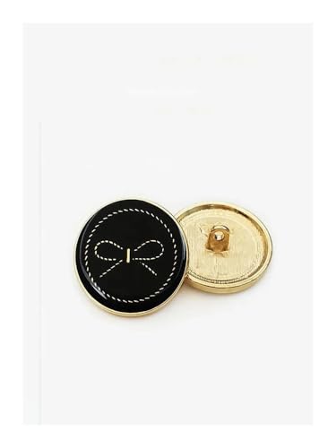 6 Stück Metallknöpfe 15mm-25mm Knöpfe für Kleidung Designer Luxus Dekoration Gold Knöpfe Nähknöpfe Handmade Damen Mantel Accessoires (Gold, 17.5mm, 6pcs) von ESMENATZLS