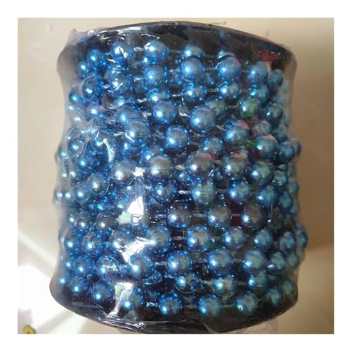 9,1 Meter/Los ABS-Imitation 8 mm Perlenkette, Weihnachtsvorhang, Dekoration, DIY-Zubehör, Weiß, Rot, Blau, Grün (Säureblau) von ESMENATZLS