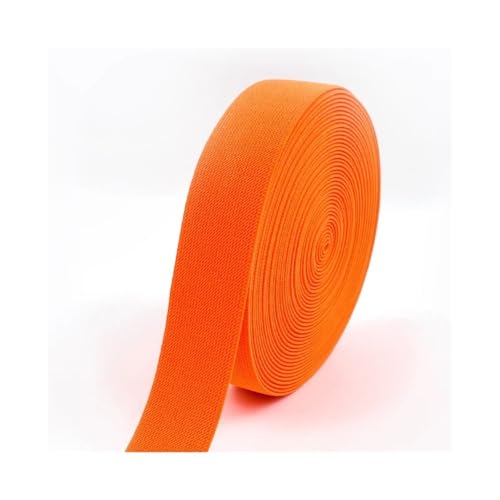 Elastische Bänder für Hosen, 3/5 m, 10-50 mm, für Basteln, Unterwäsche, Nähzubehör (Neonorange, 5 Meter_30 mm) von ESMENATZLS