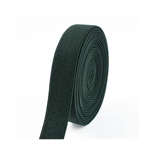 Elastische Bänder für Hosen 3/5 Meter 10-50mm Elastikbänder für DIY Unterwäsche Kleidung Nähzubehör (Dunkelgrün, 5Meter_20mm) von ESMENATZLS