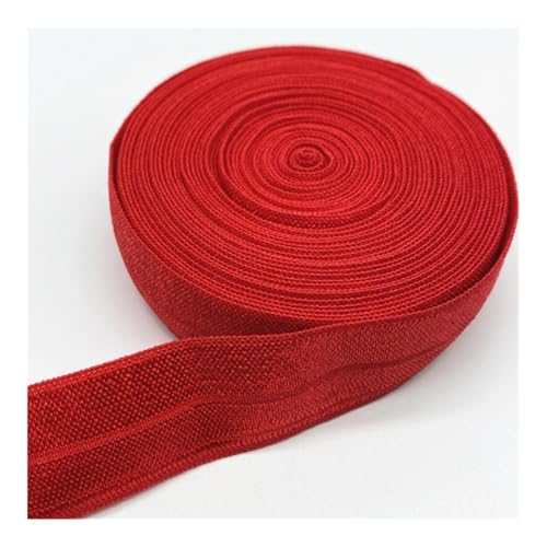 Elastisches Band, 15 mm, 20 mm, 25 mm, elastisches Band zum Nähen, Spitzenbesatz, Taillenband, Kleidungszubehör (Rot, 2 YARDS_20 mm) von ESMENATZLS