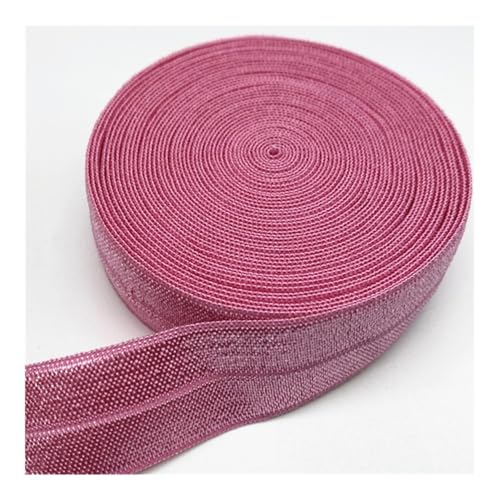 Elastisches Band, 15 mm, 20 mm, 25 mm, zum Nähen, Spitzenbesatz, Taillenband, Kleidungszubehör (Rose, 2 YARDS_25 mm) von ESMENATZLS