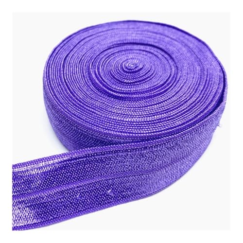Elastisches Band, 15 mm, 20 mm, 25 mm, zum Nähen, Spitzenbesatz, Taillenband, Kleidungszubehör (lila, 2 YARDS_25 mm) von ESMENATZLS