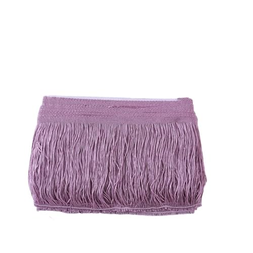 Fransenborte aus Seide, 15 cm, Quaste, Spitze für Latein-Tanzkleid, Nähvorhang, 9 m, Weiß von ESMENATZLS