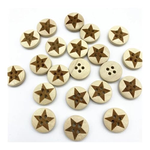 Holzknöpfe, 15 mm, verschiedene Stile, gemischt, rund, monogrammiert, Liebe, Scrapbooking, für Hochzeitsdekoration, Nähen, 100 Stück Holzknöpfe, 15 mm, verschiedene Stile, gemischt, rund, monogrammiert, Liebe, Scrapbooking, für Hochzeitsdekoration, Nähen, 100 Stück von ESMENATZLS