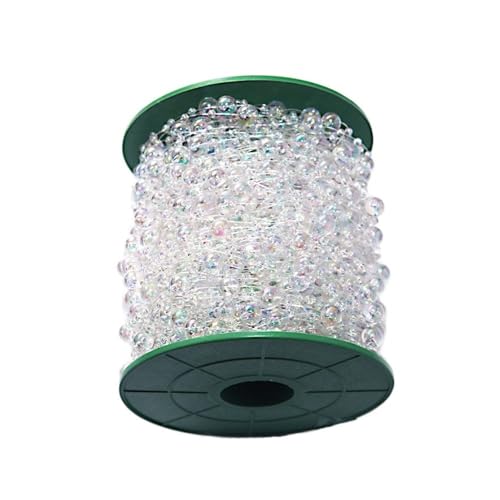 Künstliche Perle Angelschnur Perlen exquisite multifunktionale unregelmäßige Perlen Kette 30m Perlen Schnur Hochzeit Dekoration (Mehrfarbig) von ESMENATZLS