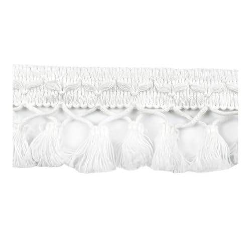 Meetee Baumwollfransenband mit Quasten, für Stoff, Heimtextilien, Dekoration, DIY, Handarbeit, Nähzubehör, Weiß, 9,5 m Meetee Baumwollfransenband mit Quasten, für Stoff, Heimtextilien, Dekoration, DIY, Handarbeit, Nähzubehör, Weiß, 9,5 m von ESMENATZLS