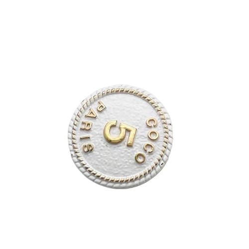 Metallknöpfe für Kleidung, DIY, Nähzubehör, Dekoration, 5 Stück, goldfarben, schwarz, weiß, 5 Stück, 20 mm Metallknöpfe für Kleidung, DIY, Nähzubehör, Dekoration, 5 Stück, goldfarben, schwarz, weiß, 5 Stück, 20 mm von ESMENATZLS