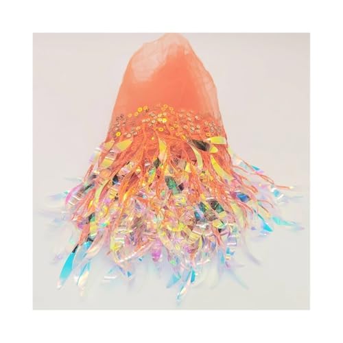 Pailletten-Quaste, Netzstoff, Spitzenbesatz, Dekoration, Kleid, Fransen, Quasten, Stoff, DIY, Hochzeitskleid, Kleidung, Nähen, Basteln, Zubehör, 18 cm, Orange, 4,5 m Pailletten-Quaste, Netzstoff, Spitzenbesatz, Dekoration, Kleid, Fransen, Quasten, Stoff, DIY, Hochzeitskleid, Kleidung, Nähen, Basteln, Zubehör, 18 cm, Orange, 4,5 m von ESMENATZLS