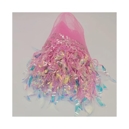 Pailletten-Quaste, Netzstoff, Spitzenbesatz, Dekoration, Kleid, Fransen, Quasten, Stoff, DIY, Hochzeitskleid, Kleidung, Nähen, Basteln, Zubehör, 18 cm, Rosa, 4,5 m Pailletten-Quaste, Netzstoff, Spitzenbesatz, Dekoration, Kleid, Fransen, Quasten, Stoff, DIY, Hochzeitskleid, Kleidung, Nähen, Basteln, Zubehör, 18 cm, Rosa, 4,5 m von ESMENATZLS