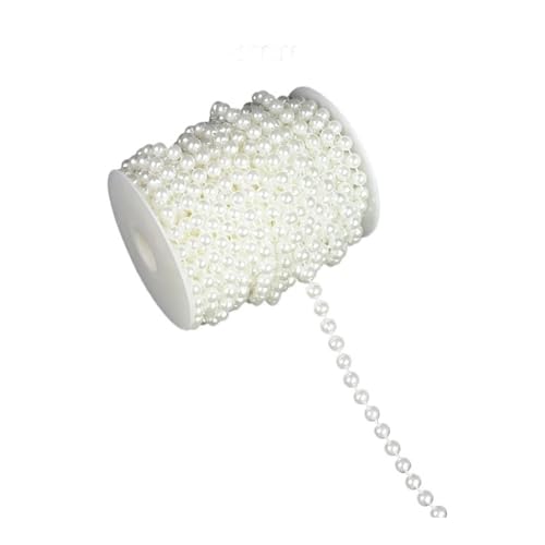 Perlenvorhang mit Kunstperlen, 4 mm - 10 mm, Perlenvorhang für Hochzeit, Brautstrauß, Dekoration, DIY, Schmuck, Bekleidungszubehör (B04–8 mm) von ESMENATZLS
