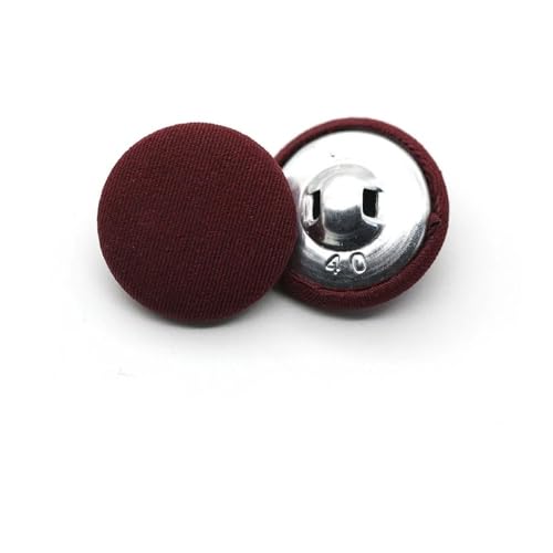 Runde Metallknöpfe mit Stoffbezug, für Kleid, Hemd, Stoff, Schaft, Schnalle, Nähzubehör, Kleidung, DIY, dekorativ, Kastanienbraun, 18 mm, 10 Stück Runde Metallknöpfe mit Stoffbezug, für Kleid, Hemd, Stoff, Schaft, Schnalle, Nähzubehör, Kleidung, DIY, dekorativ, Kastanienbraun, 18 mm, 10 Stück von ESMENATZLS