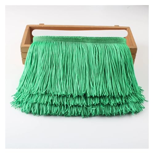 Spitzenband mit Fransen, Spitze, Quasten, 10 cm, DIY-Dekoration, Kleid, Bühnenaufführung, Spitzenband (grün) von ESMENATZLS
