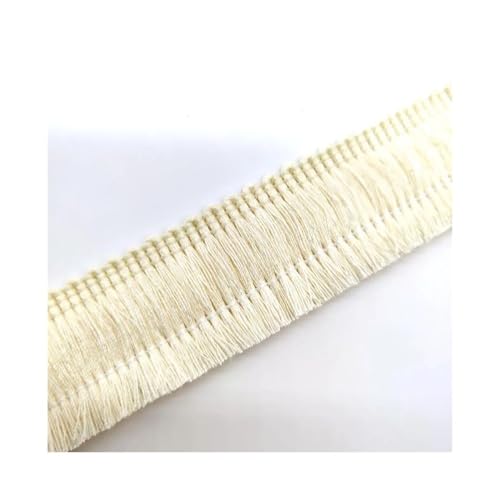 Spitzenband mit Quasten, Fransen, Baumwolle, ethnisches Spitzenband, Nähen, lateinamerikanisches Kleid, Bühnenkleidung, Vorhang, dekorativ, DIY (Beige) von ESMENATZLS