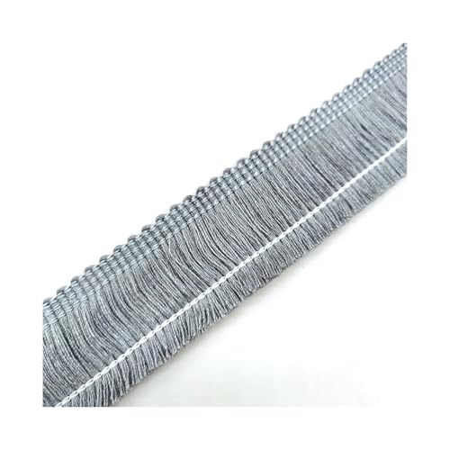 Spitzenband mit Quasten, Fransen, Baumwolle, ethnisches Spitzenband, Nähen, lateinamerikanisches Kleid, Bühnenkleidung, Vorhang, dekorativ, DIY (grau) von ESMENATZLS