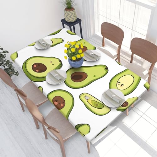 ESNAIUVCD Cartoon-Birnen-Druck, ölbeständig, rechteckig, Tischdecke, Restaurant-Tischdecke, Gartenparty, Tischdecke (1,2 m) von ESNAIUVCD