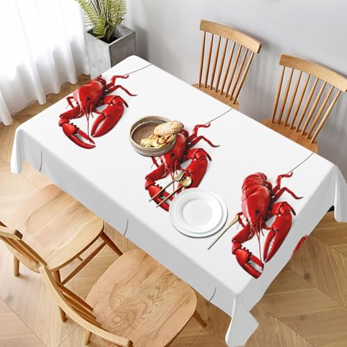 ESNAIUVCD Glutton Tischdecke mit Garnelen-Druck, 152,4 x 228,6 cm, auslaufsicherer, strukturierter Stoff, für Innen- und Außenbereich und Feiern ESNAIUVCD Glutton Tischdecke mit Garnelen-Druck, 152,4 x 228,6 cm, auslaufsicherer, strukturierter Stoff, für Innen- und Außenbereich und Feiern von ESNAIUVCD